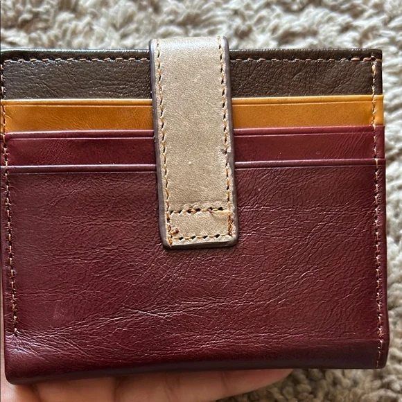 Brown and Tan Leather Wallet - Picture 3 of 3